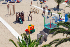 Play area on the beach