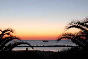 Vista dell'alba dai nostri appartamenti